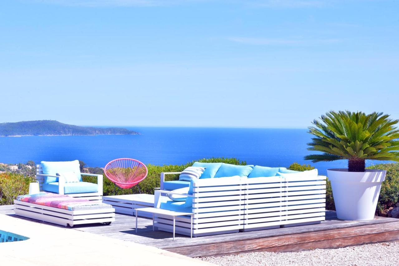 Villa Jucanos - Vue Mer Panoramique Golfe De St-Tropez Кавалере-сюр-Мер Екстериор снимка